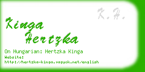 kinga hertzka business card